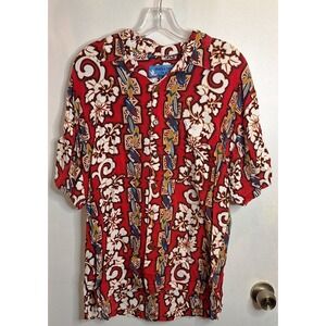 Holo Holo Men's Medium Button up Short sleeve Shirt‎ Tropical "For the Journey"